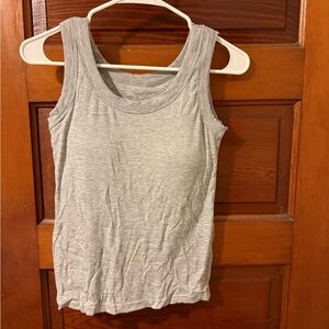 Women’s Gray tank top with built in padded bra size L